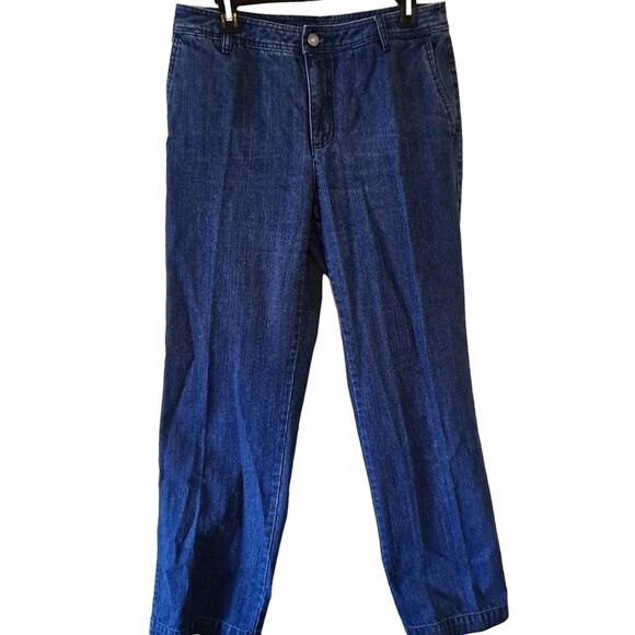 Liz Claiborne Vintage Audra Style High Rise Cotton Straight Leg Jeans - 10R - Picture 1 of 7